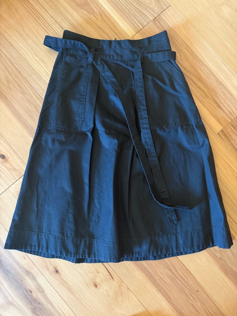 GAP Black Cotton skirt with Waist Tie